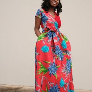 Women African print full length maxi dress